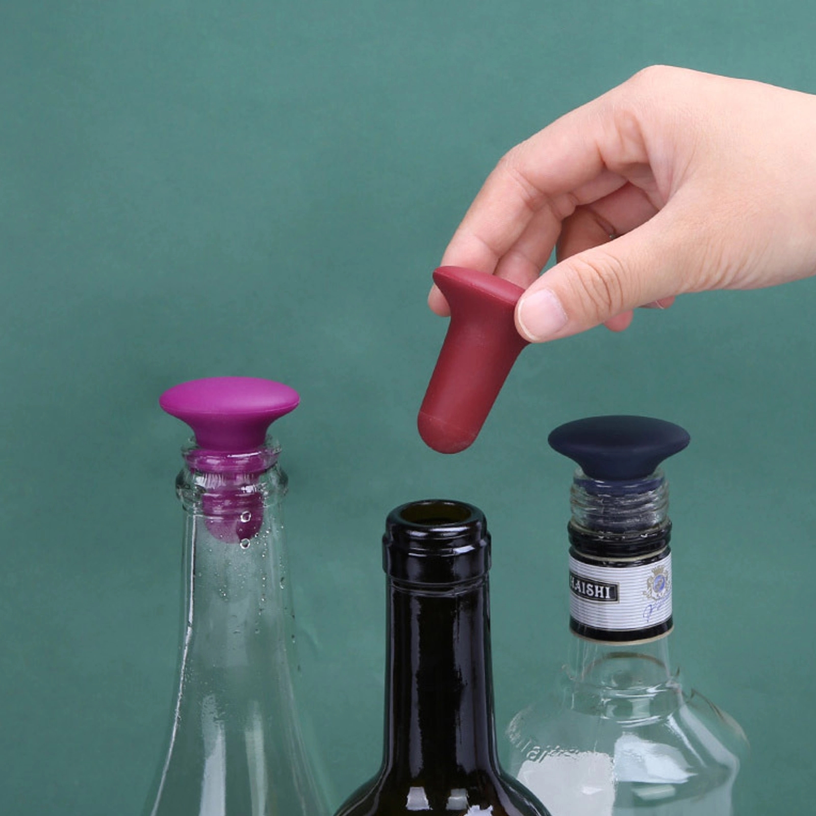 Reusable Silicone Wine bottle Plug 2