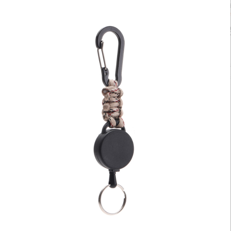 Retractable Paracord Keychain W/ Carabiner 7