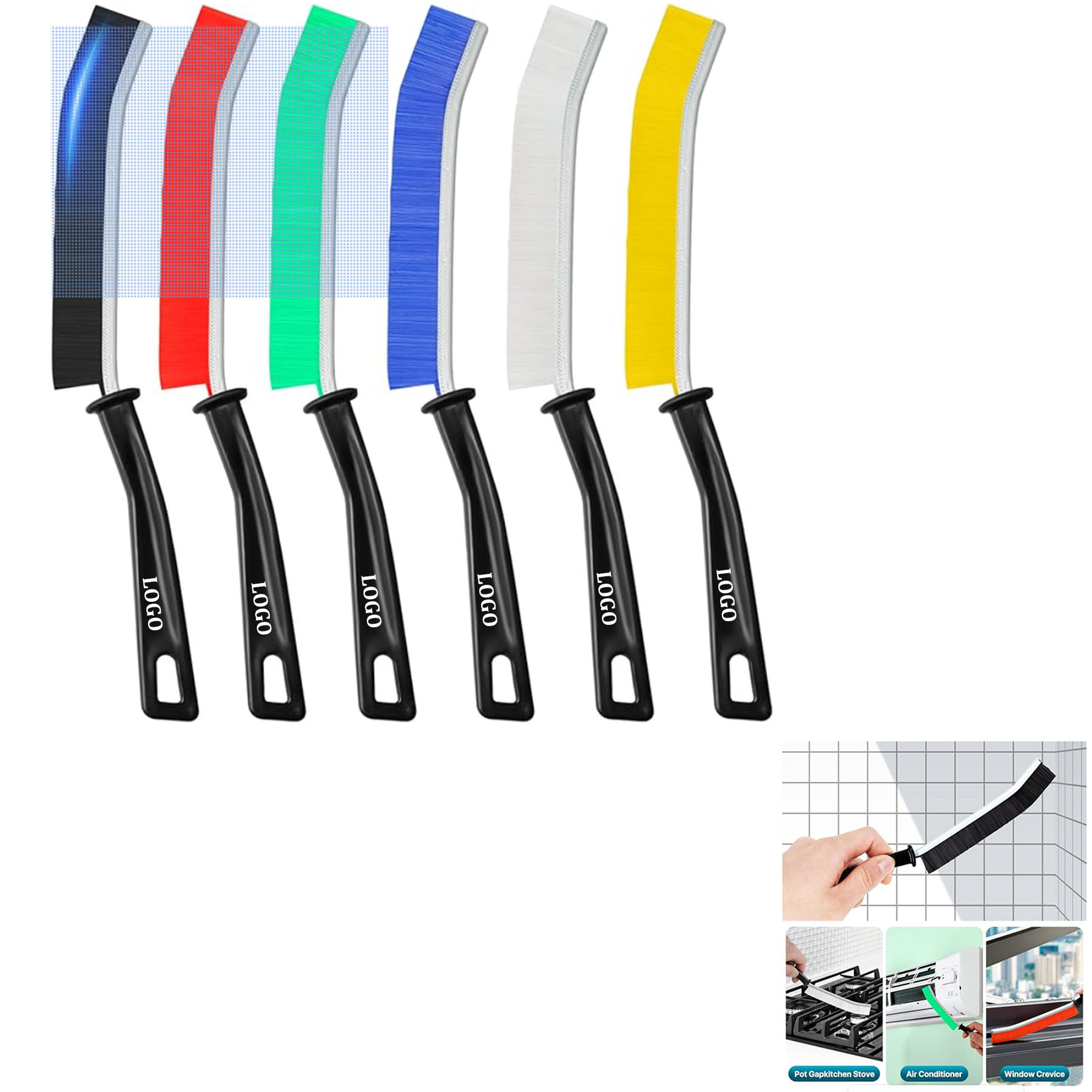 6Pcs Hard Bristle Crevice Cleaning Brush 2