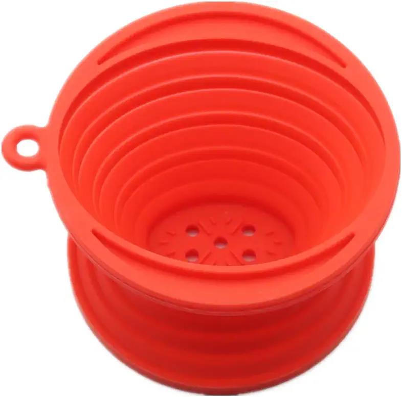Collapsible Silicone Portable Reusable Coffee Dripper w/ Carry Clip 5