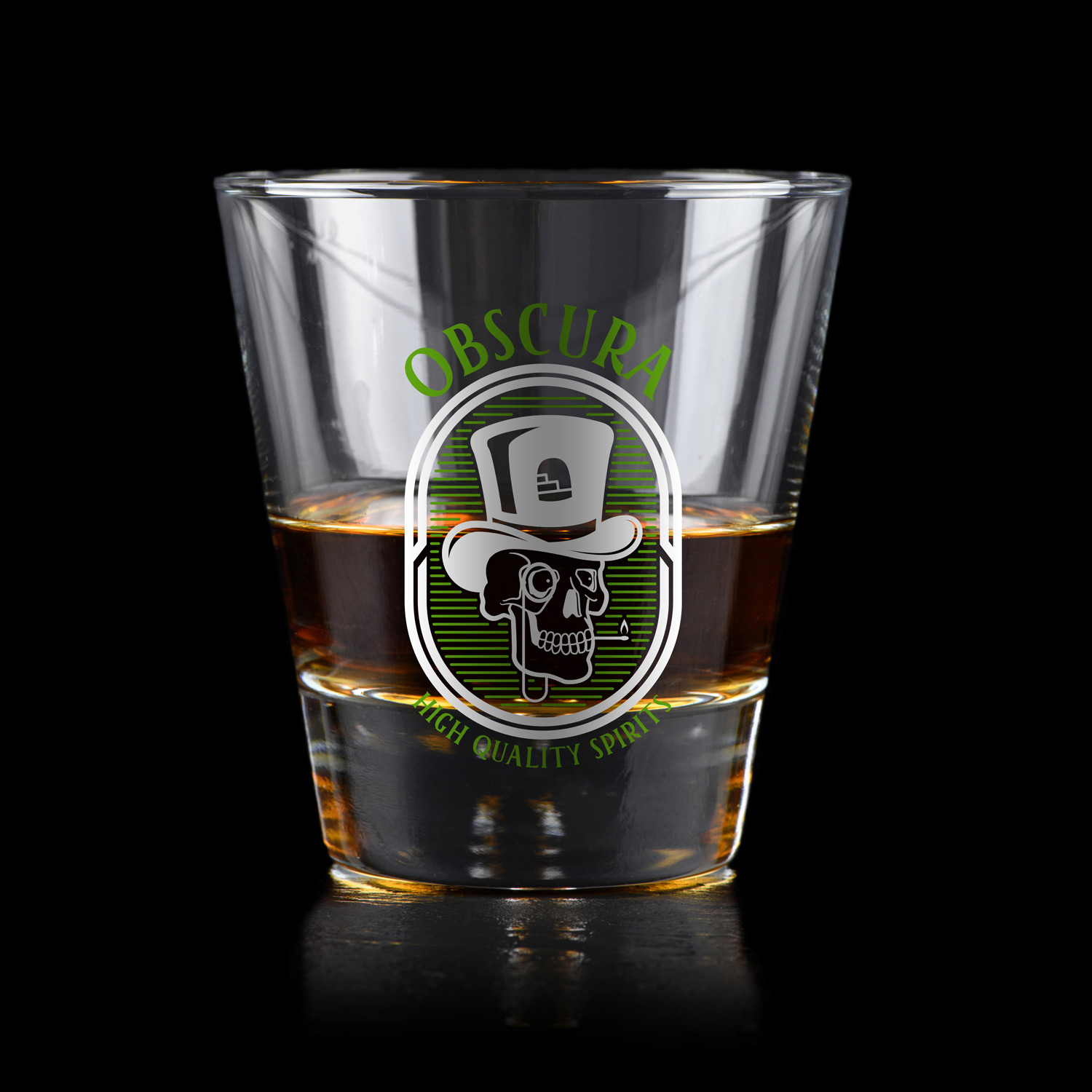 1.75 oz. Ardent Round Shot Glass (2 Color Imprint) 2