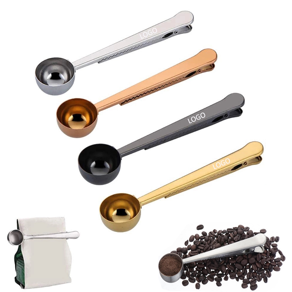 2-in-1 Stainless Steel Coffee Scoop Clip 6
