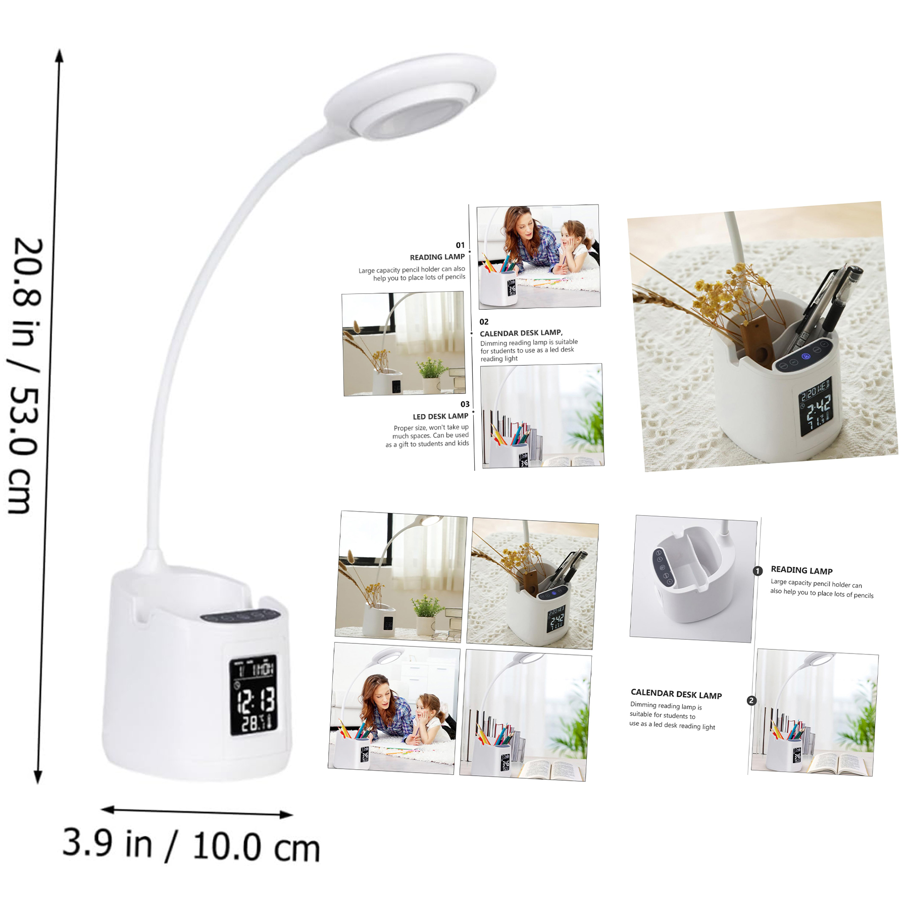 Pen Holder Table Lamp Computer Desk Light 2