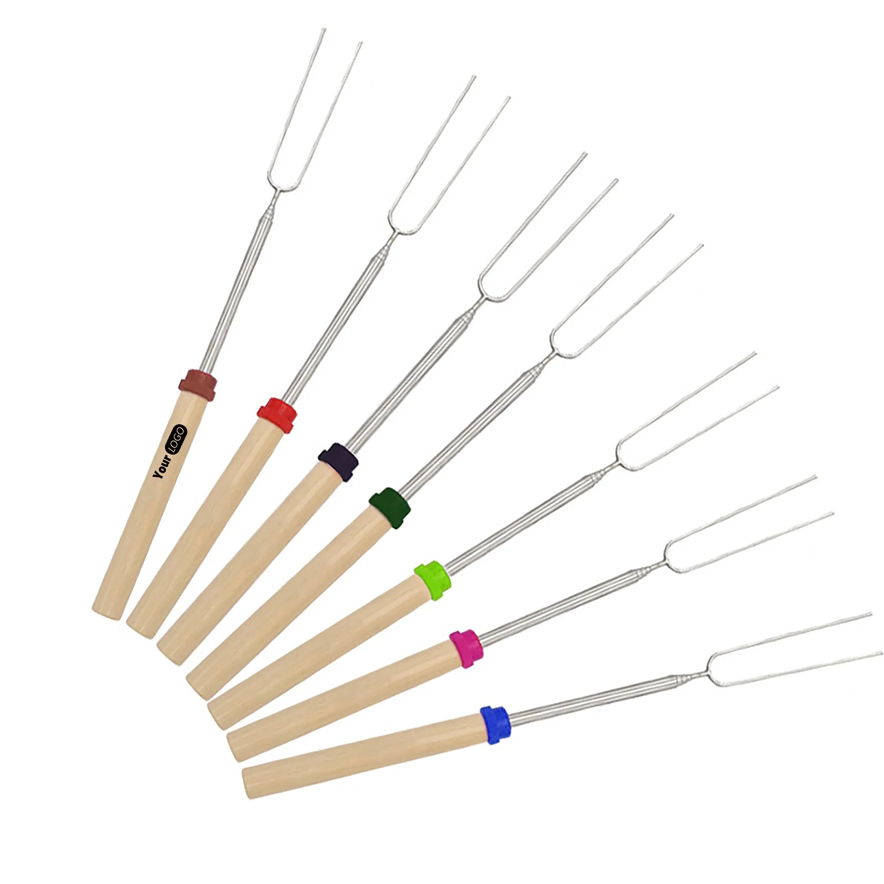 Stainless Steel Telescopic Barbecue Fork 2