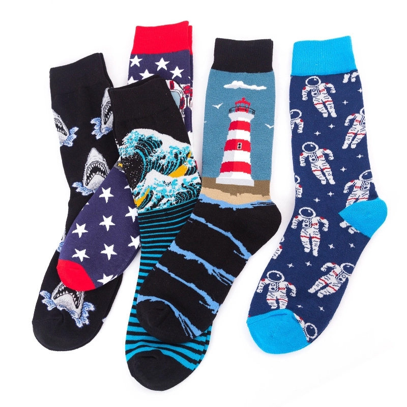 Jacquard Colorful Knee-High Adult Socks 6