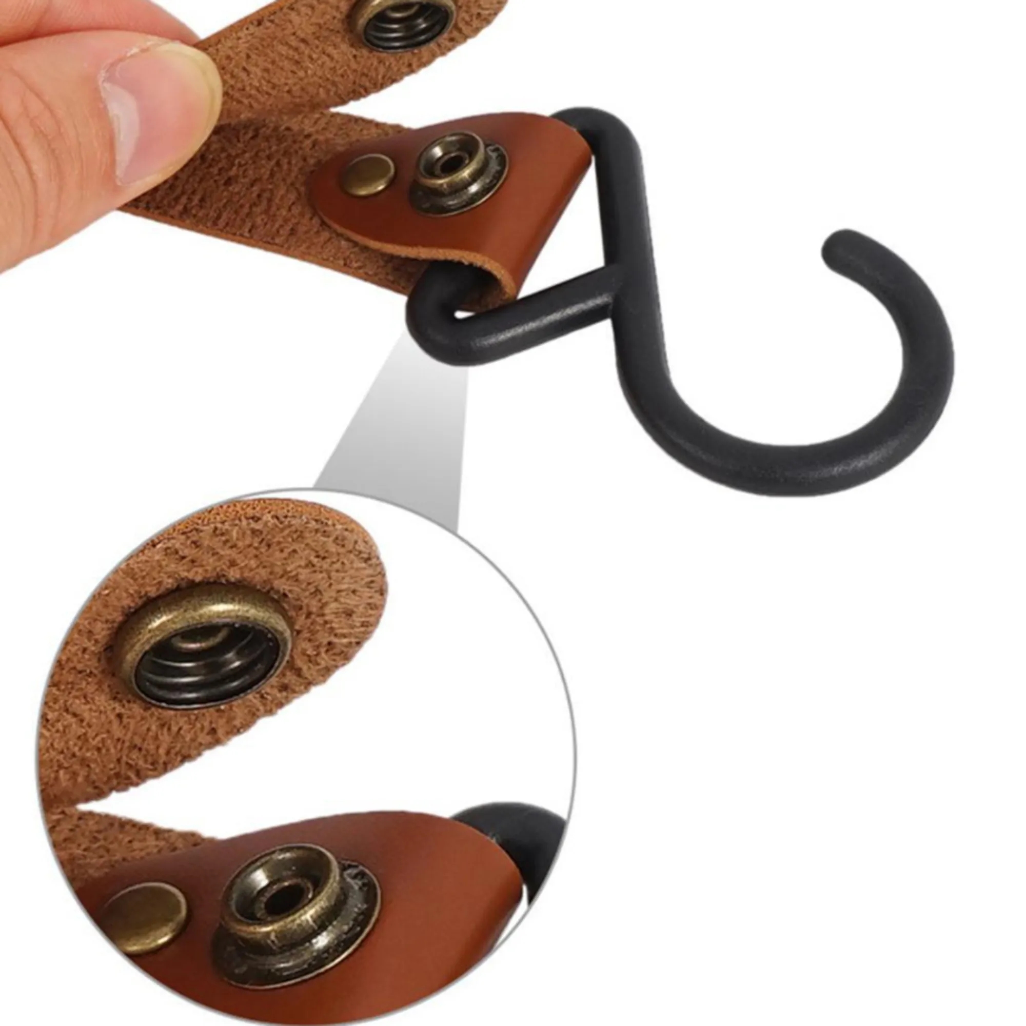 Portable Leather Camping Hook 2