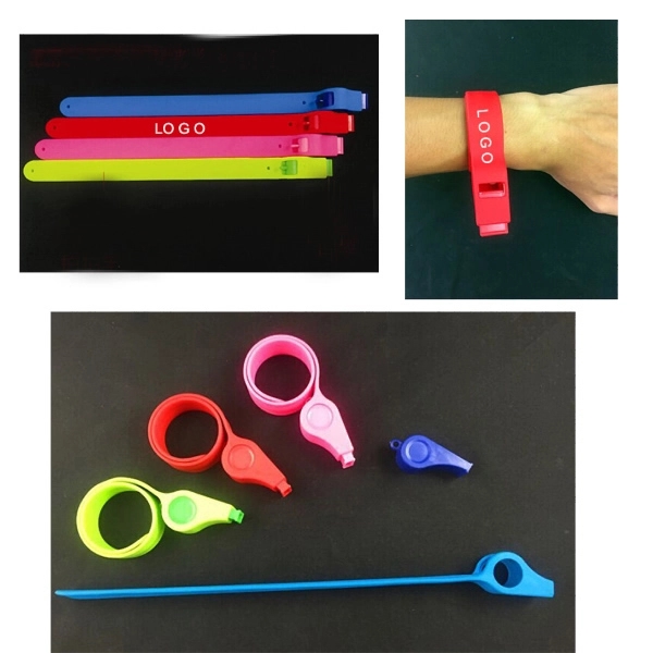 Silicone Slap Wristband Whistle 2