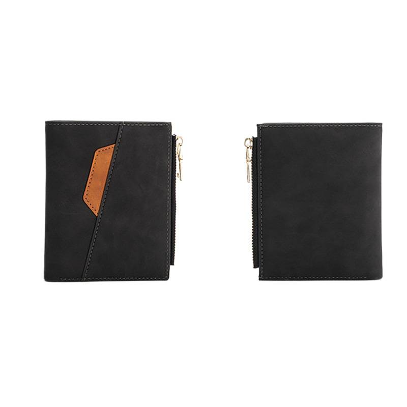 Men's Short Vintage Purse Slim PU Leather Wallet 4