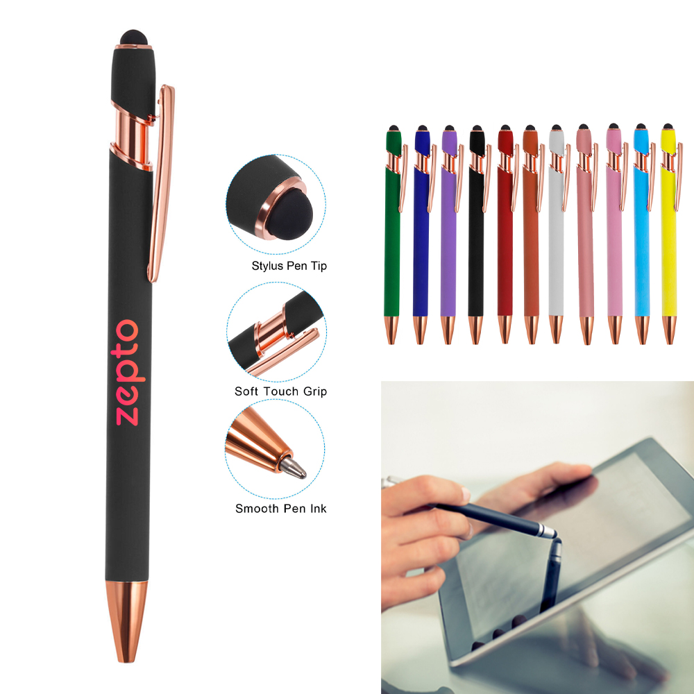 Velour Naishi Gold Accents Velvet Stylus Pen - Optional Gift Box 18