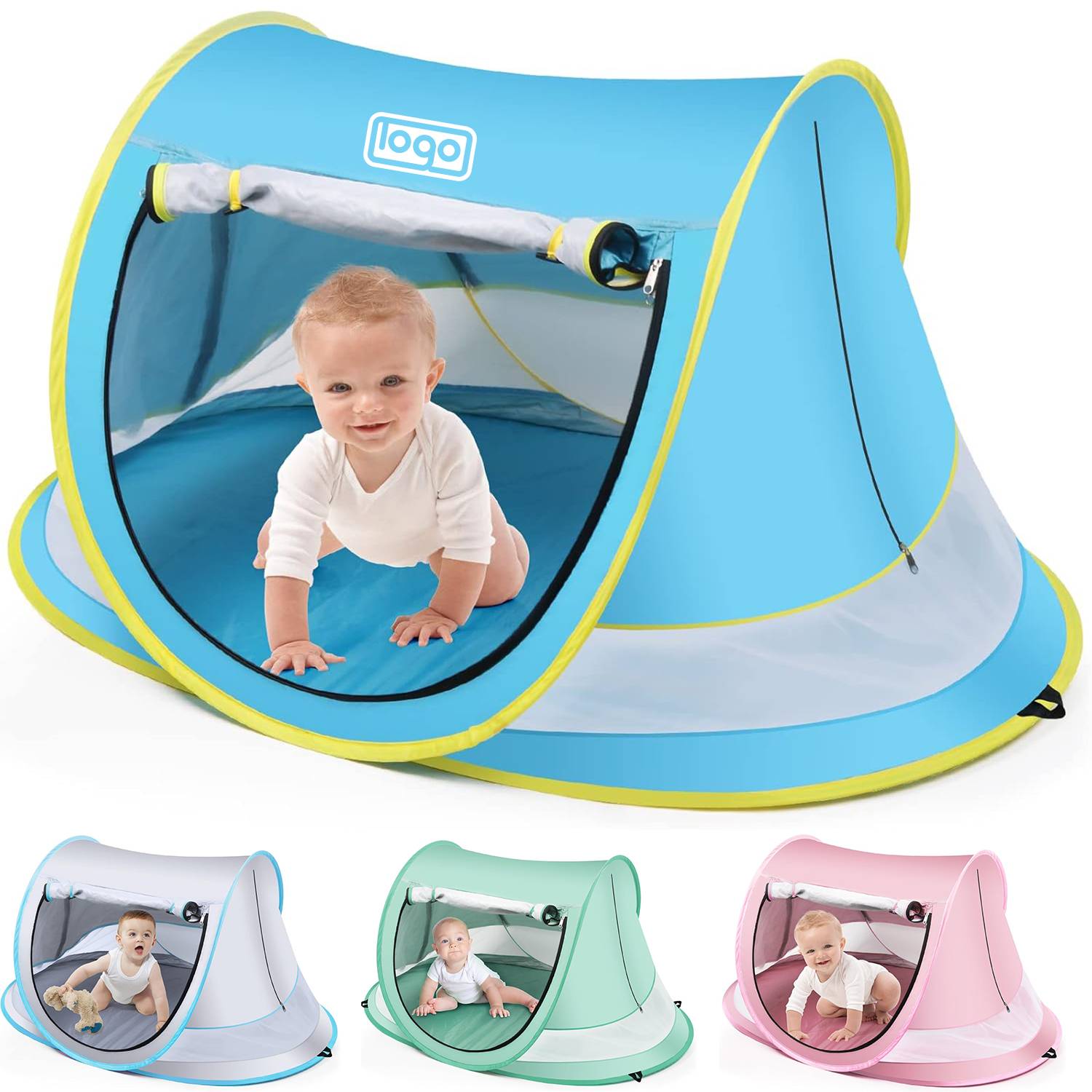 Sun Shade Baby Beach Tent w/ Mosquito Net 3
