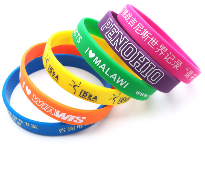 Custom imprint silicone bracelet wristband 2