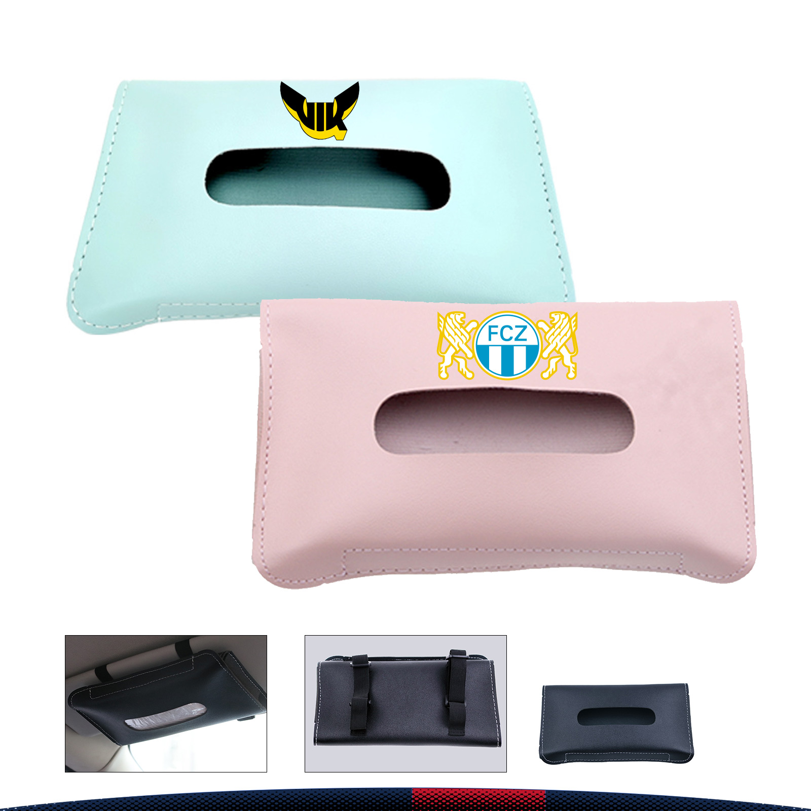 PU Leather Car Hanging Tissue Case 2