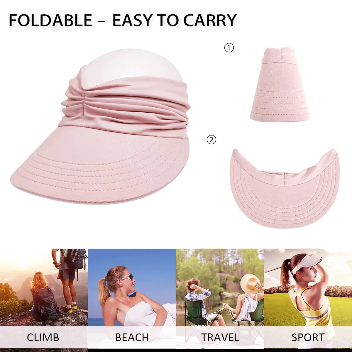 Collapsible Sun Visor Hat 2