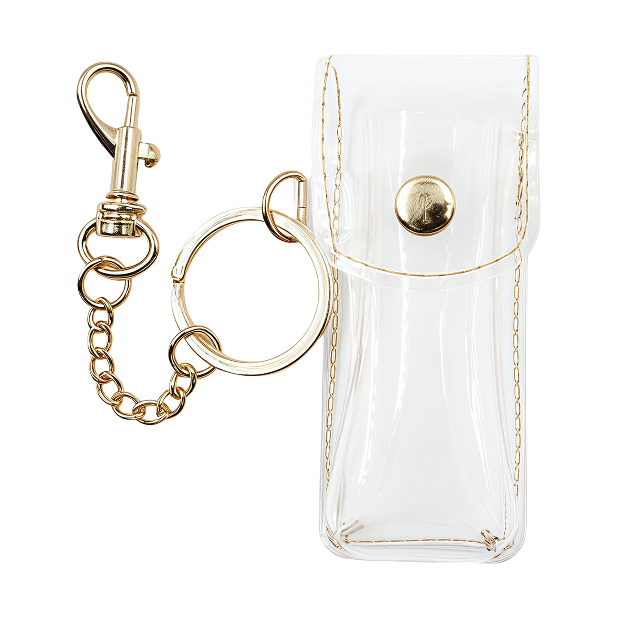Clear Lipstick Case with Keychain