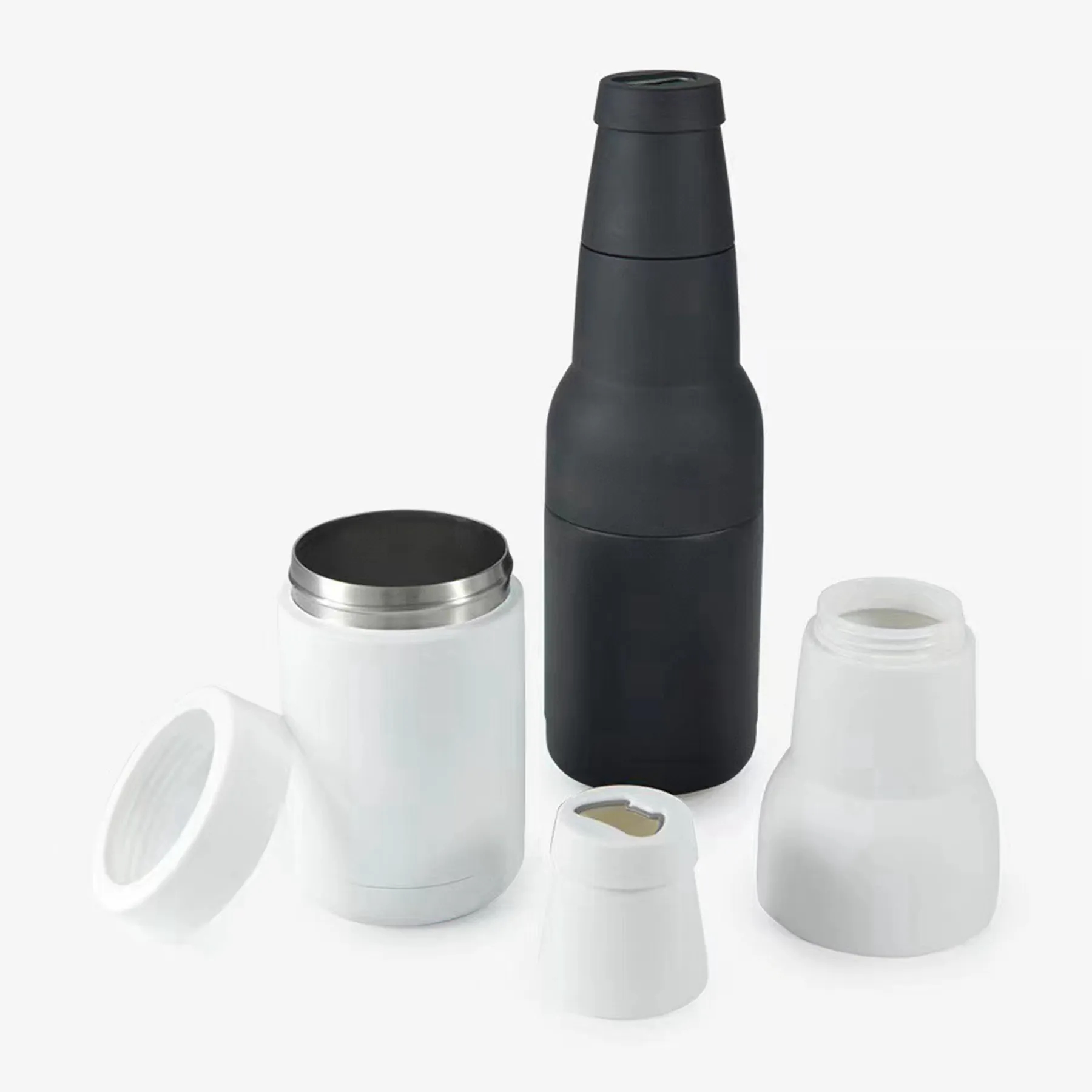 12oz Bottle Shaped Double-Insulated Beer Cooler with Opener 3