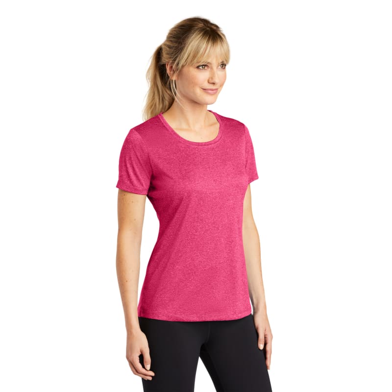 Sport-Tek Women's Heather Contender Scoop Neck Tee. 10