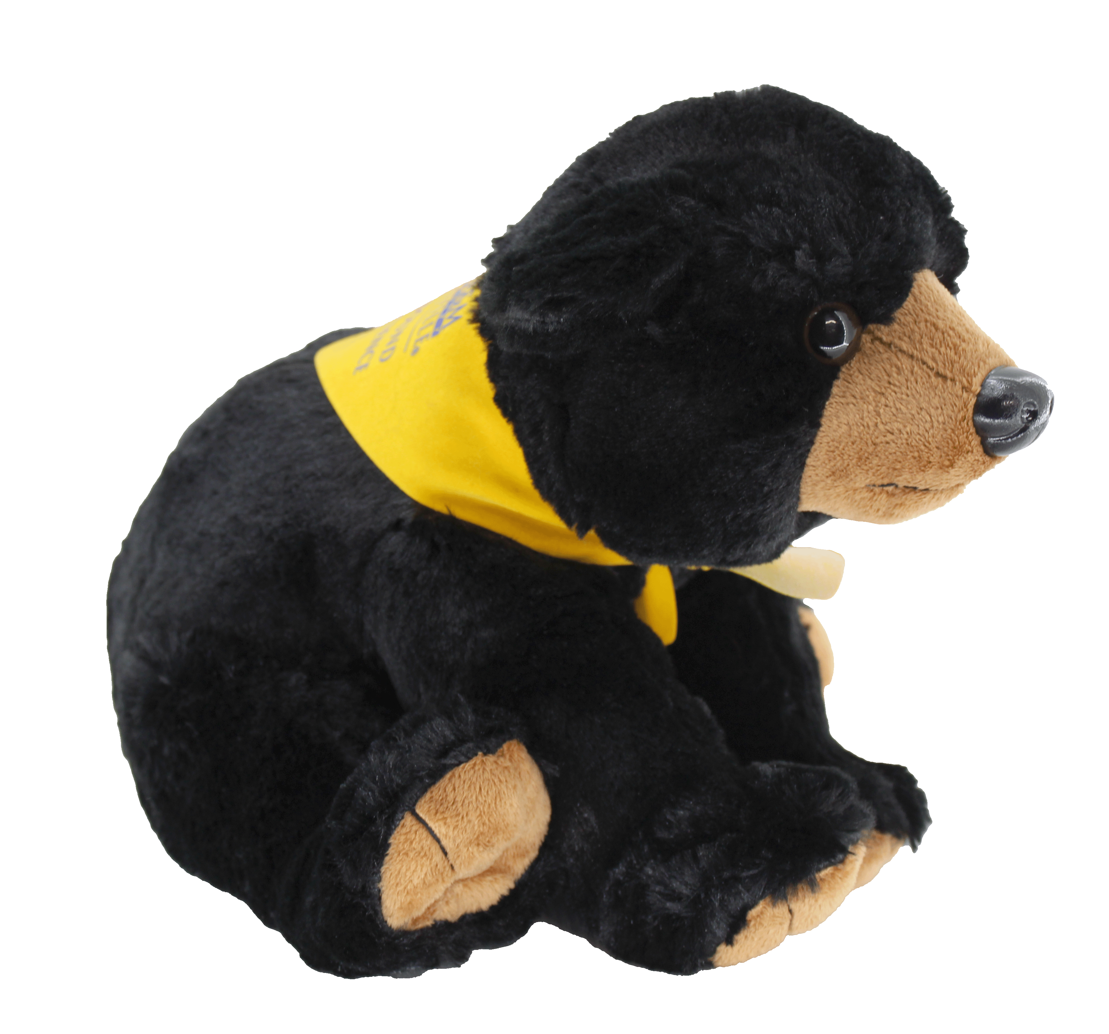 12" Cuddlekin Black Bear with bandana and one color imprint 1
