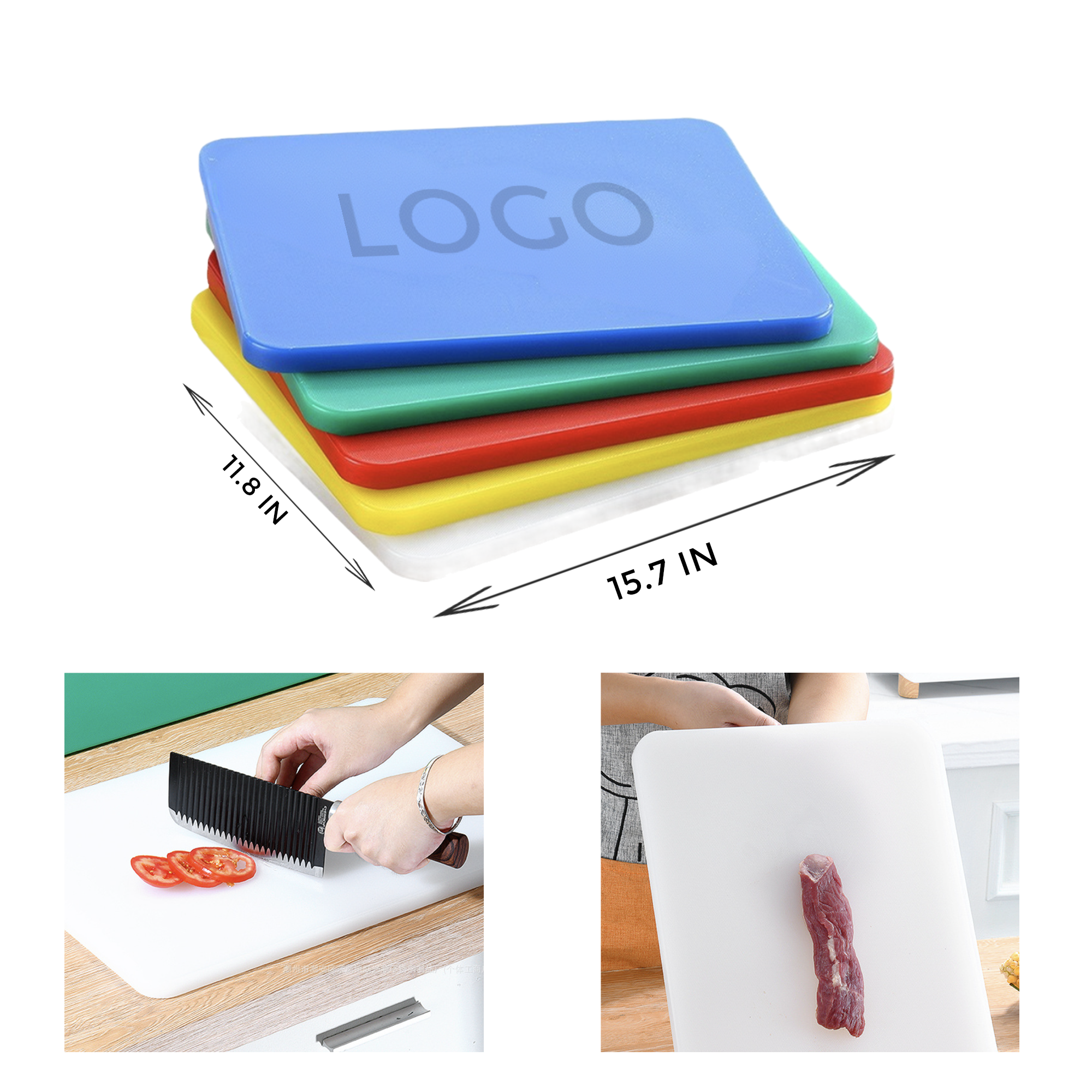 MOQ 10 PCS Durable Thickened PE Plastic Cutting Board 2