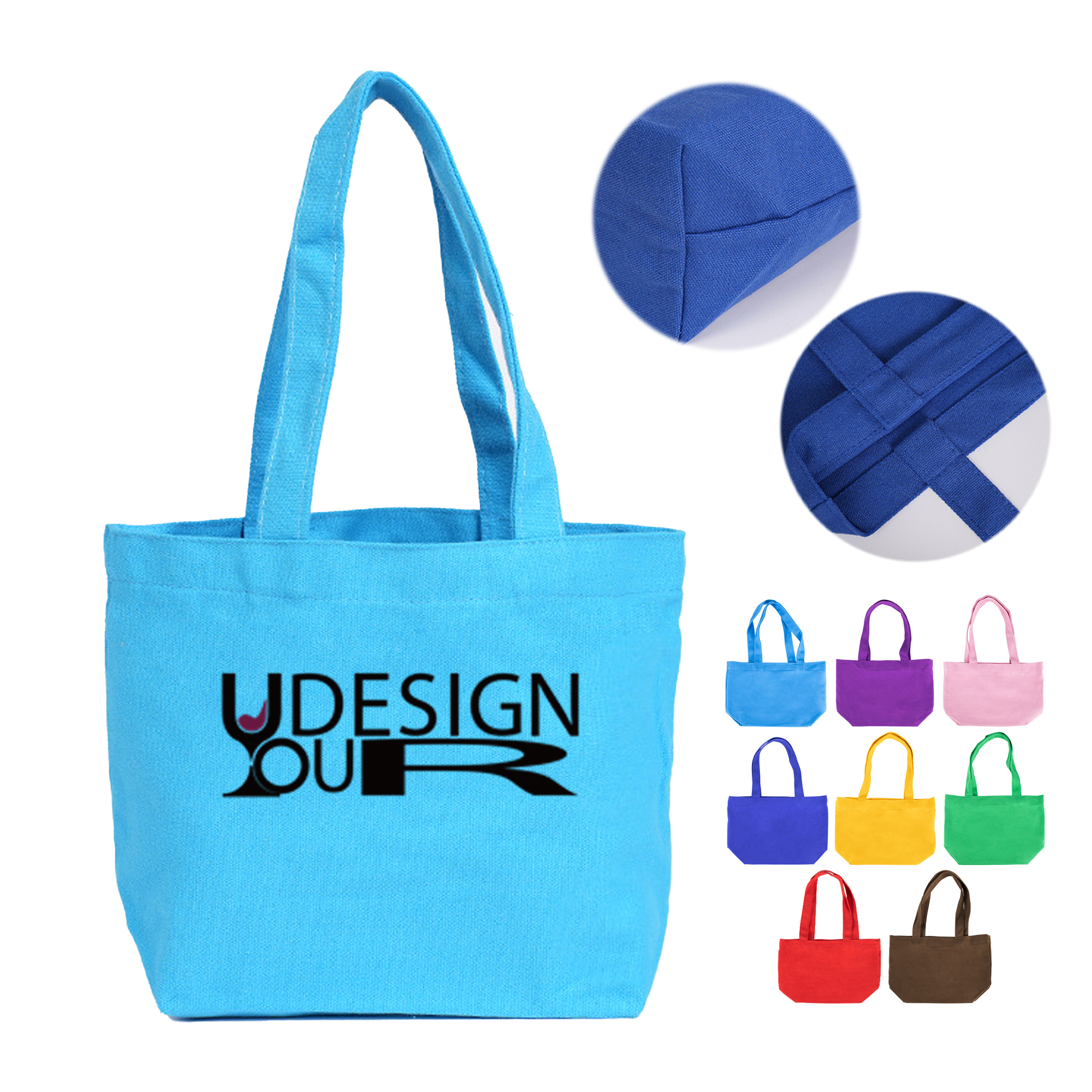 Canvas Tote Bag with Multiple Colors, custom tote bag with logo imprint 4