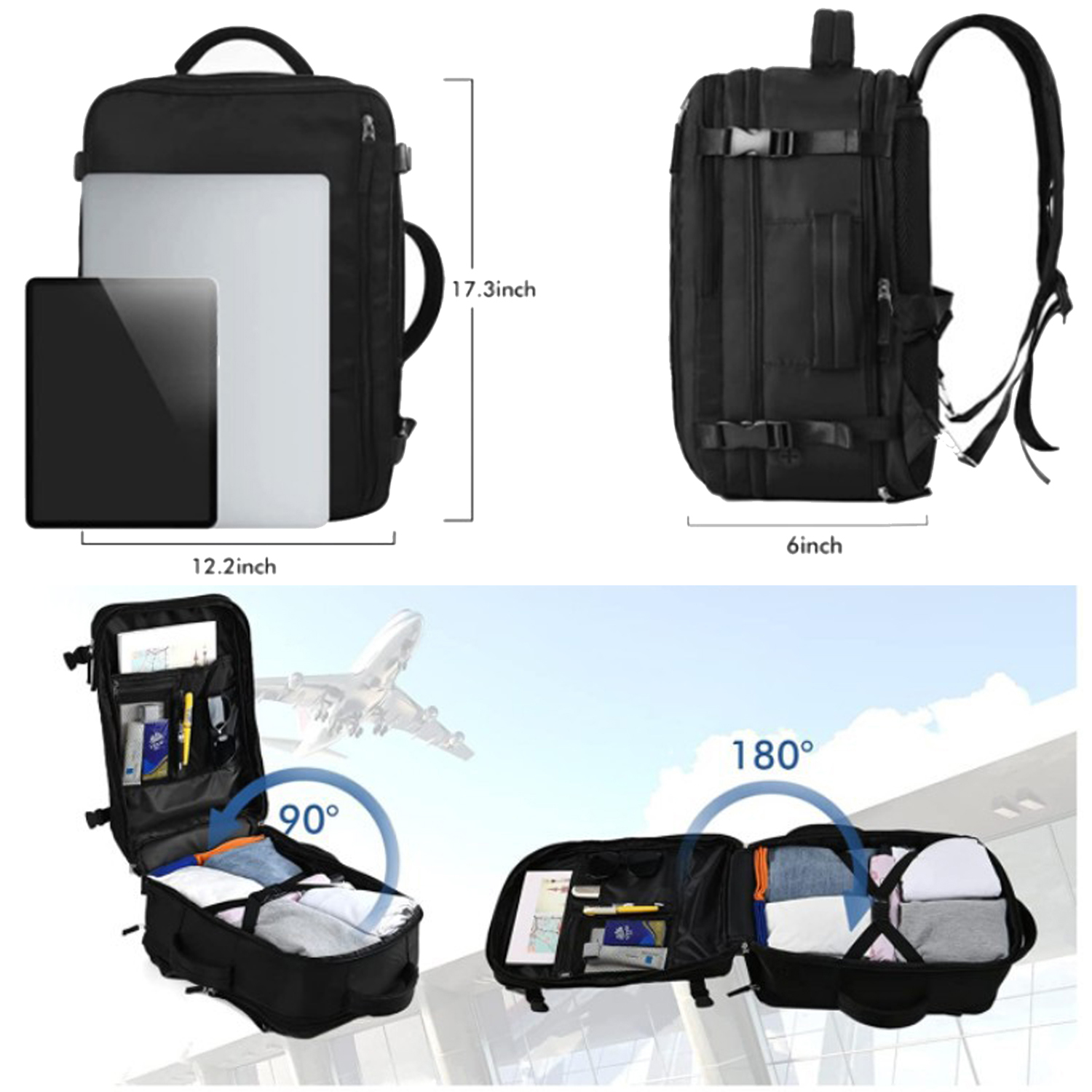 Large Travel Backpack Casual Bag for Women Flight Approved 5