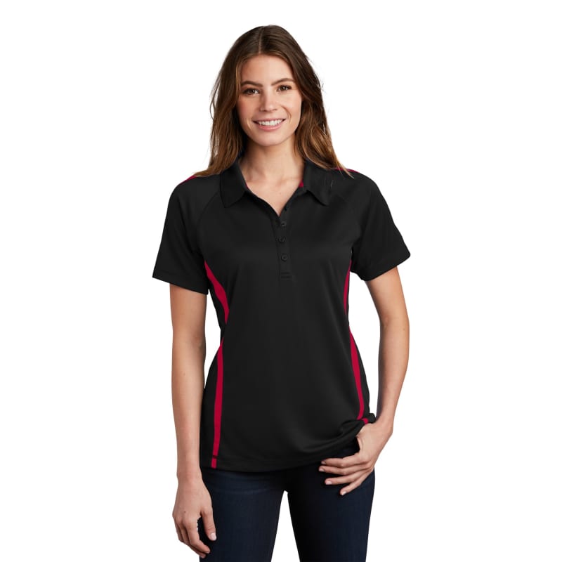 Sport-Tek Women's PosiCharge Micro-Mesh Colorblock Polo. 13