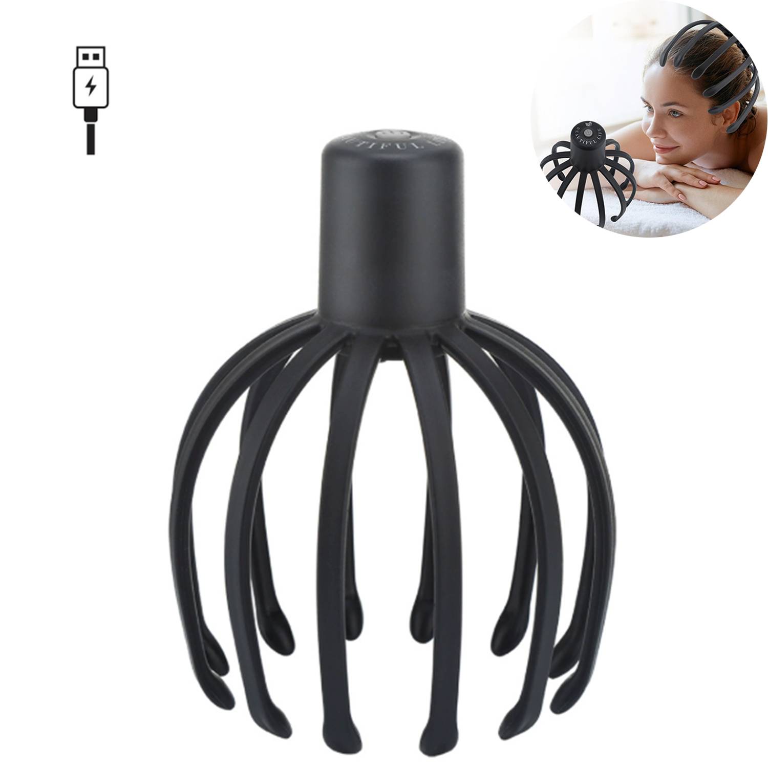 USB Electric Head Scalp Massager 5