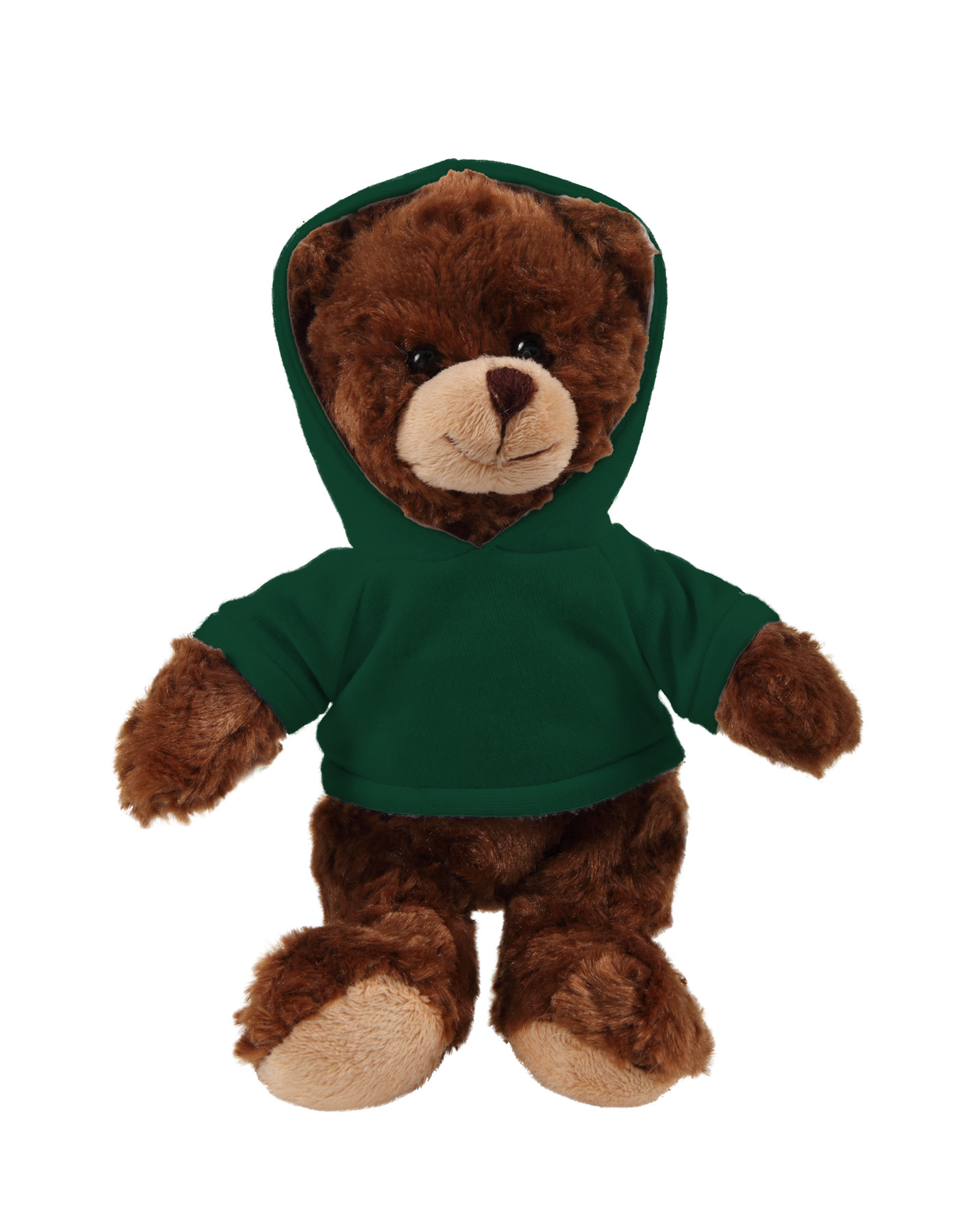 soft plush  Chocolate Curly Sitting Bear with hoodie 15