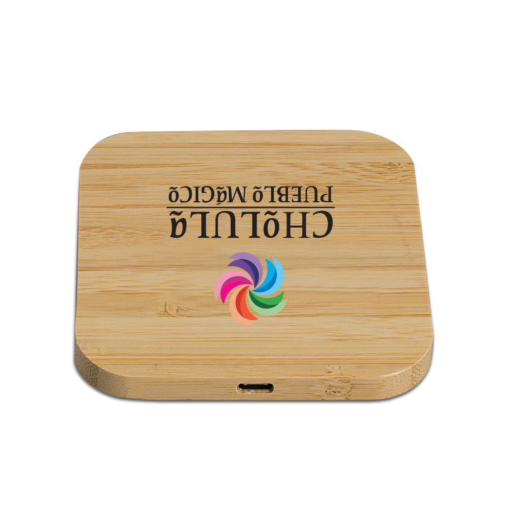 Eco-Friendly 15W Bamboo Wireless Charger 11