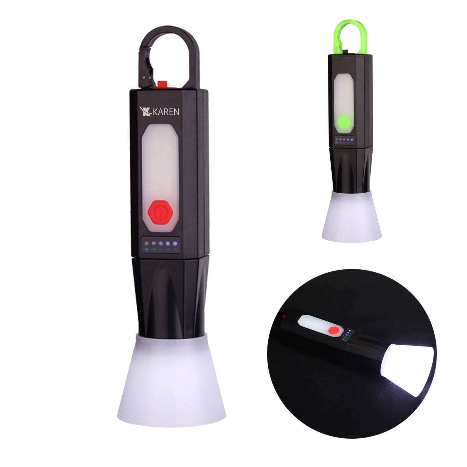 Rechargeable Adjustable LED Camping Flashlight for Emergency 2