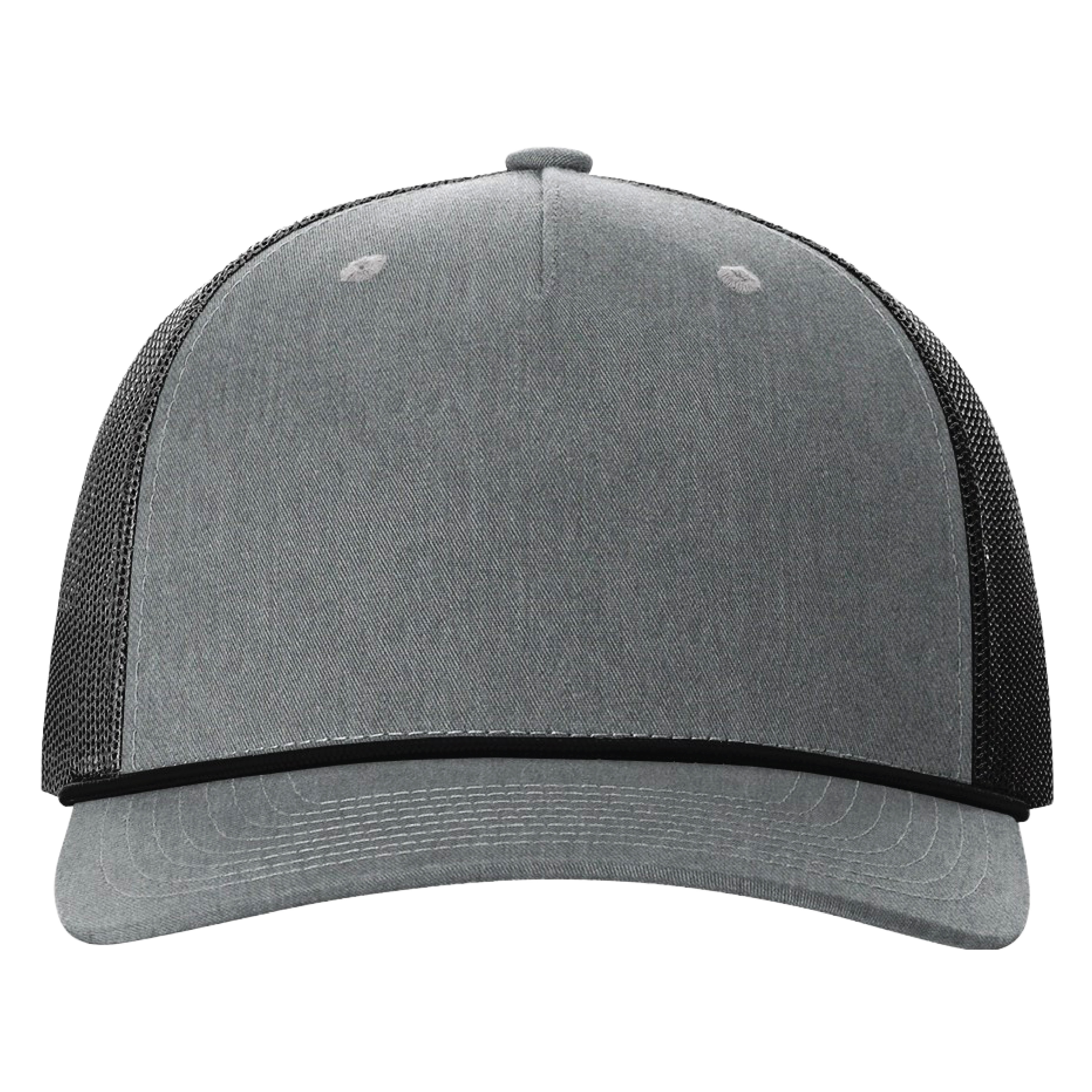 Richardson 112FPR 5-Panel Trucker Hat with Rope w/Leatherette Adhesive Patches or Embroidery 18