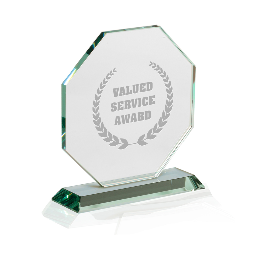 Octagon Glass Recognition Award 3