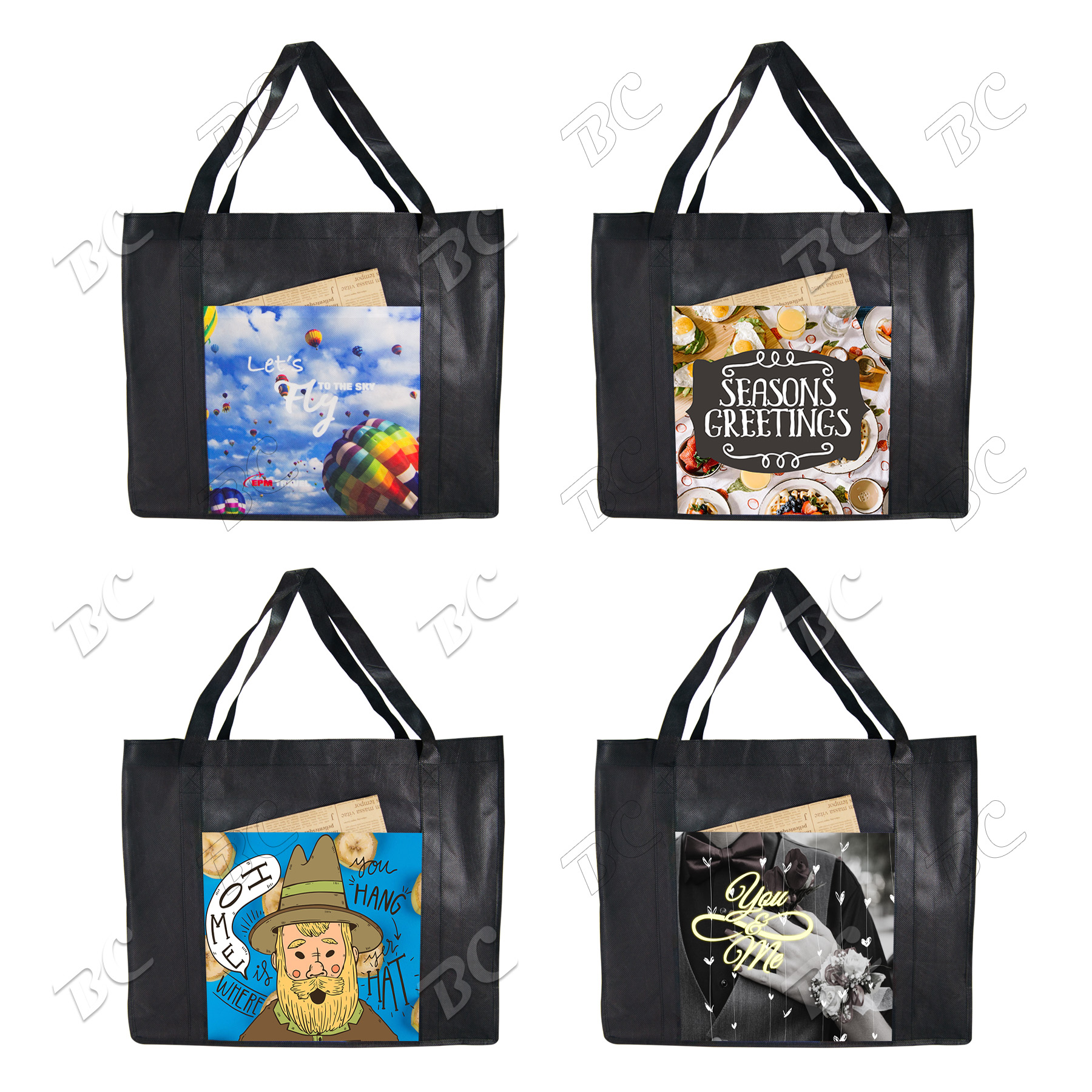 18 x 15 inch 100 GSM PET Non-woven Shopper Tote Bag 2