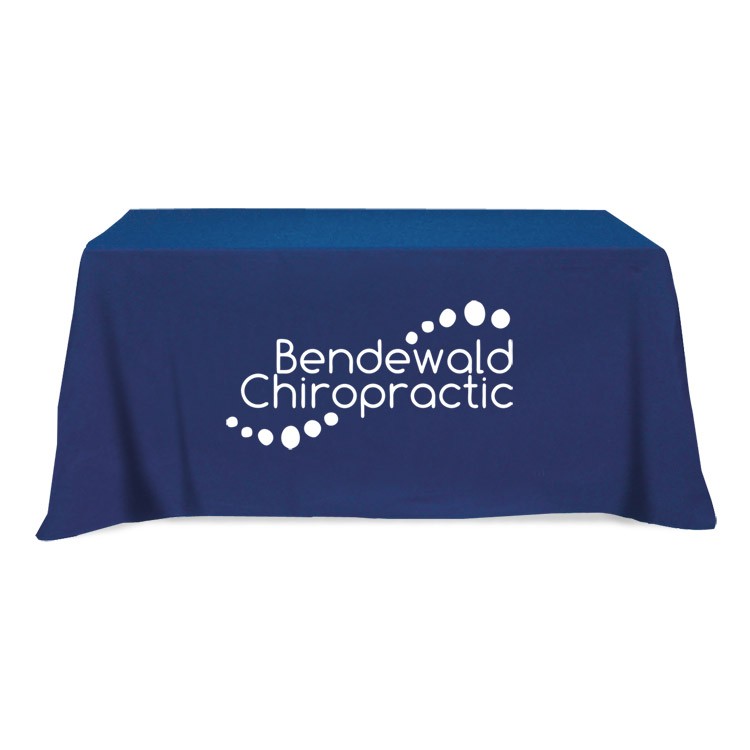 Flat 3-sided Table Cover - fits 6 foot standard table: Poly-Cotton 1