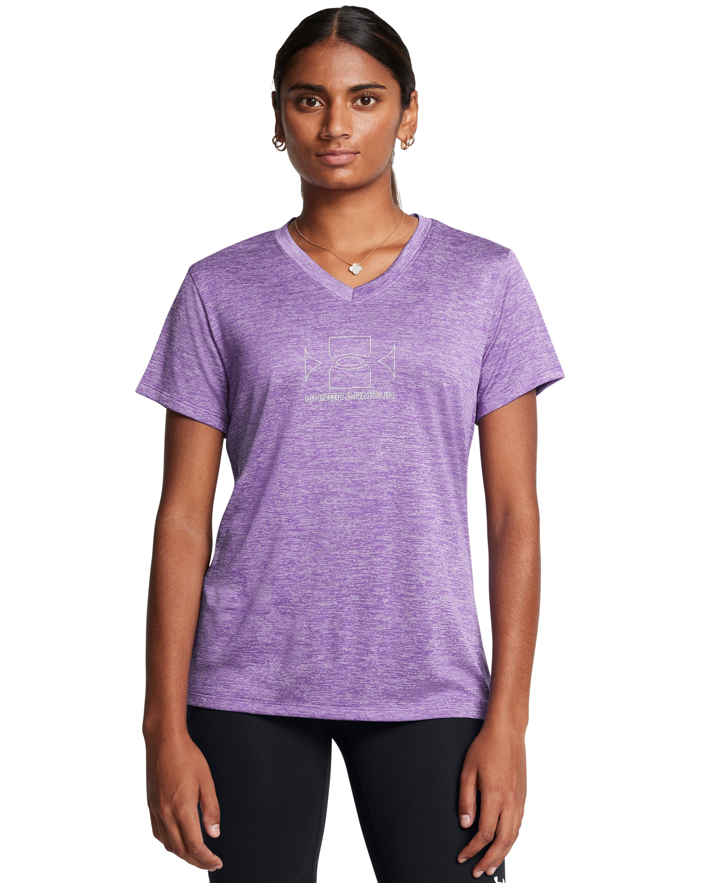 UA Tech Twist Branded Women's Short Sleeve 5