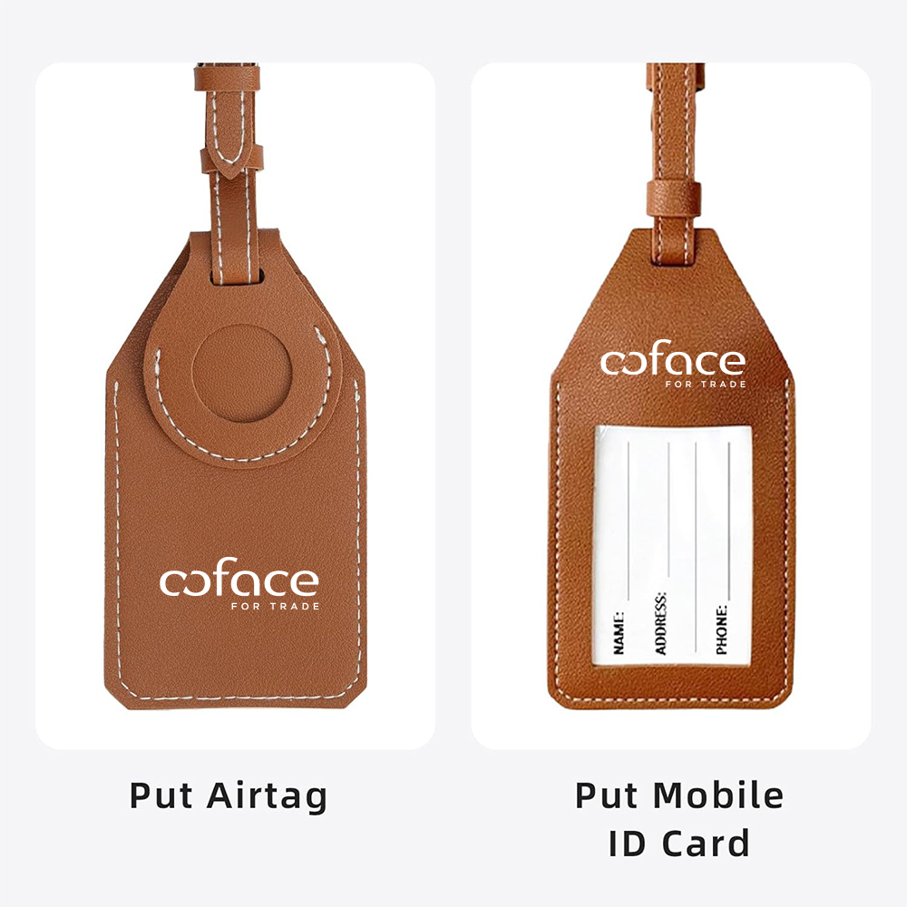 PU Luggage Tag with AirTag Slot 9