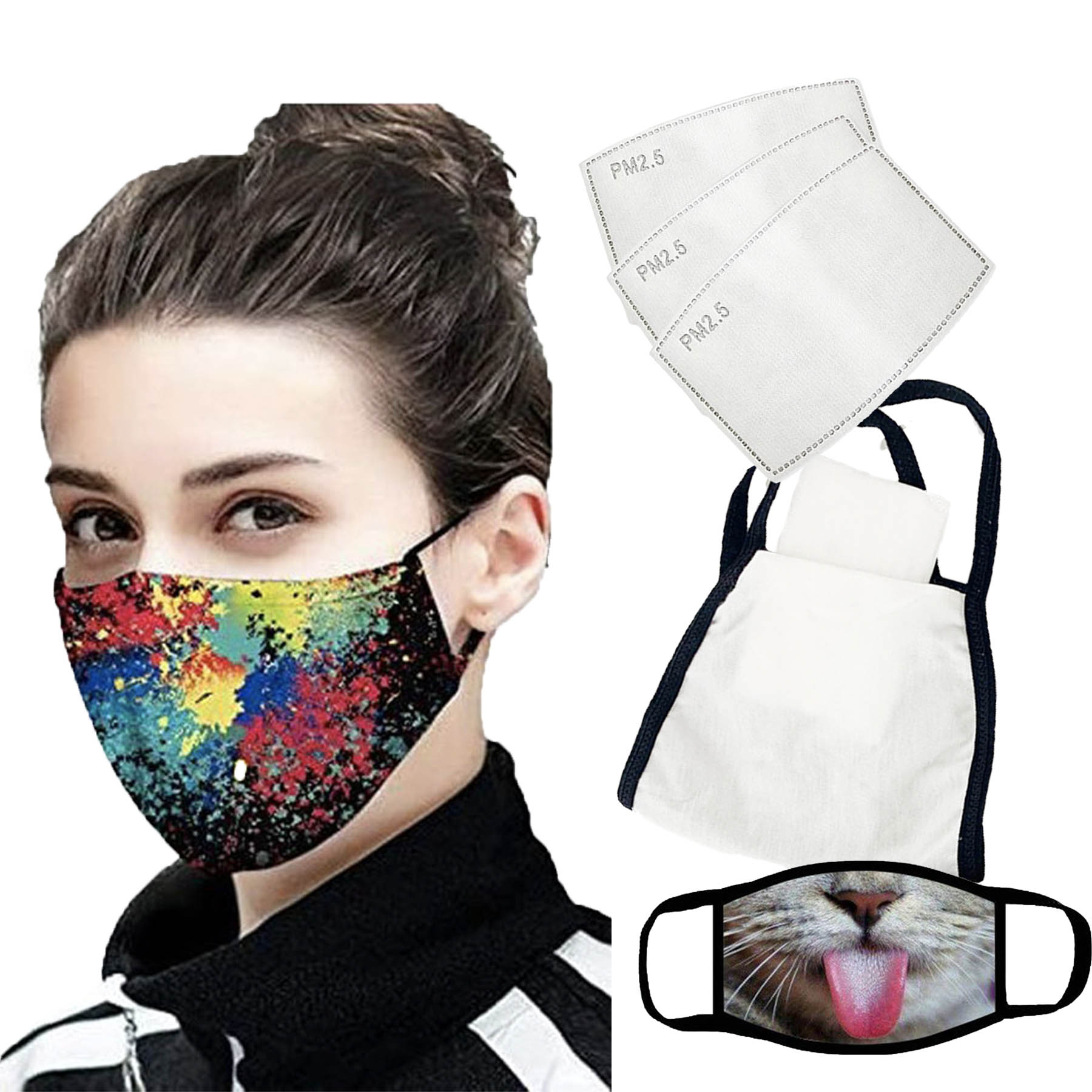 Custom Reusable Face Mask With Filter Pocket 1
