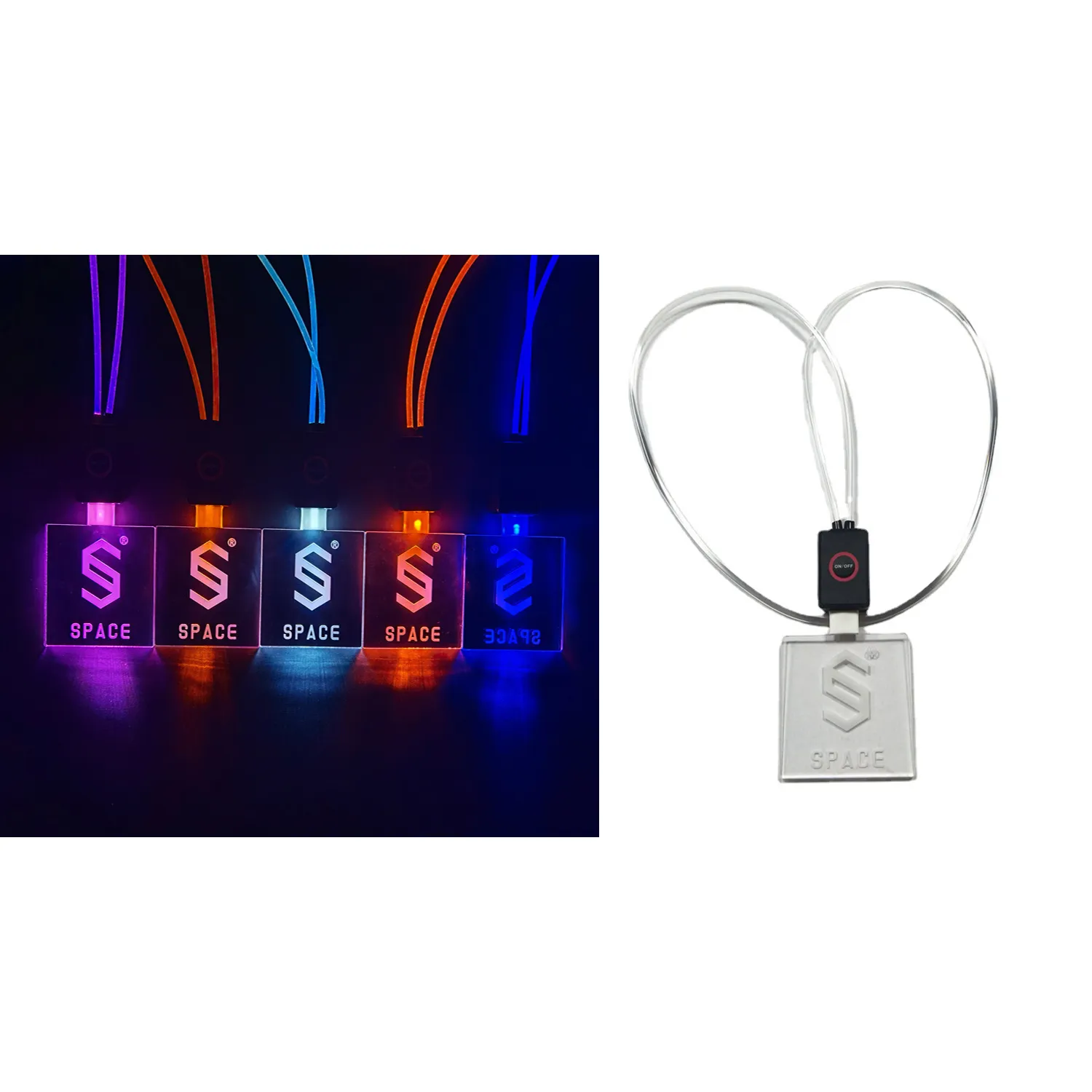 LED Necklace with flashing pendant 2
