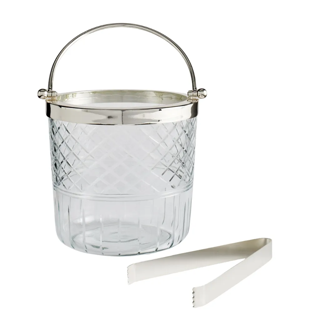 2.9L Glass Ice Bucket with Tongs 5