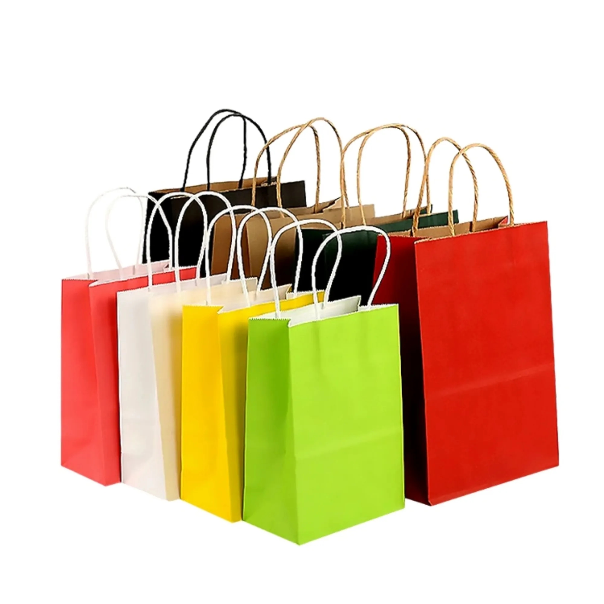 Eco Kraft Paper Tote Bag Handle Pouch 3
