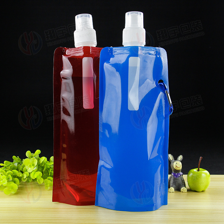 Reusable Collapsible Roll Up Lightweight Portable Travel Water Bottle Pouch 3