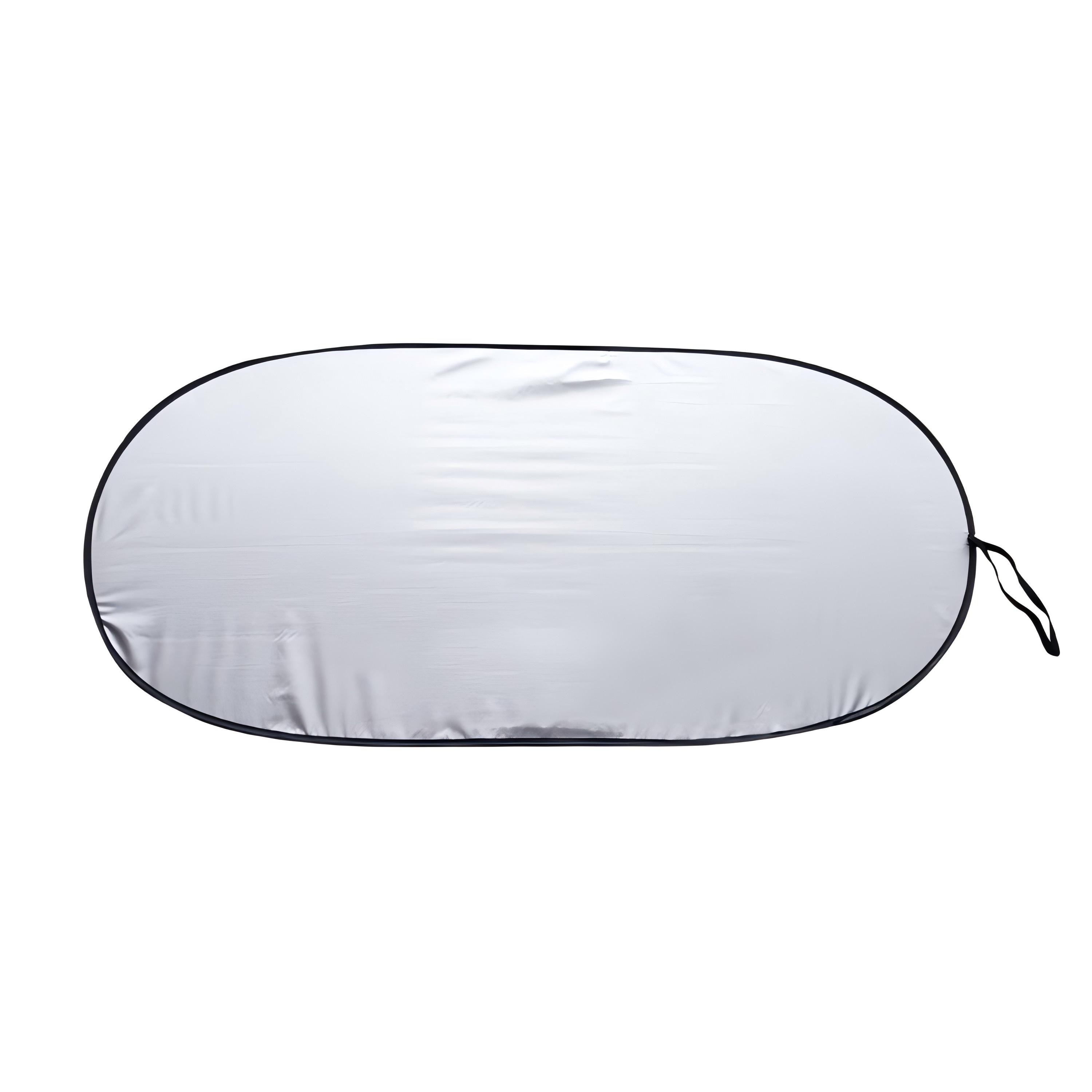 The single circle of the car sun visor is coated with silver fabric 3