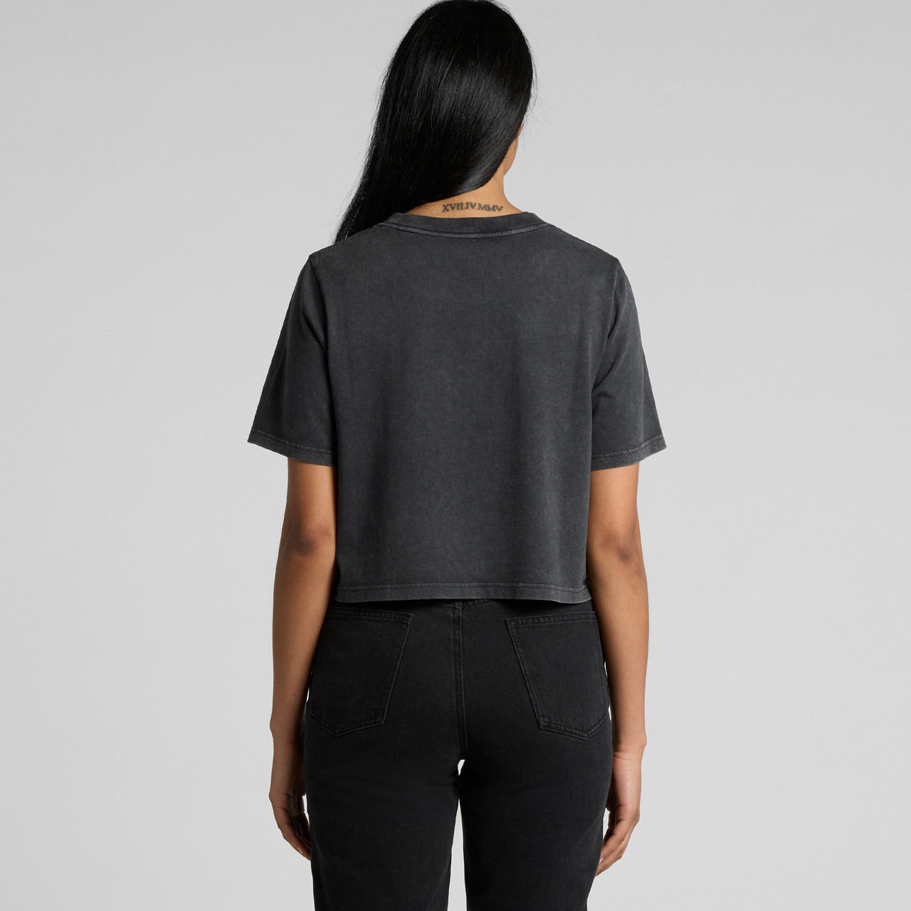 Wo's Stone Wash Heavy Crop | 4086 1