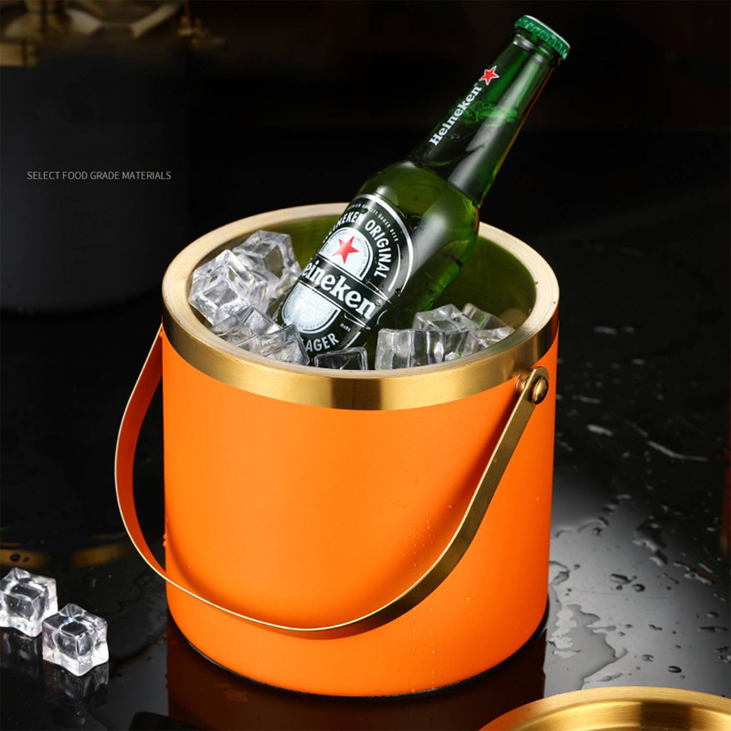 Stainless Steel Ice Bucket w/ Lid 2