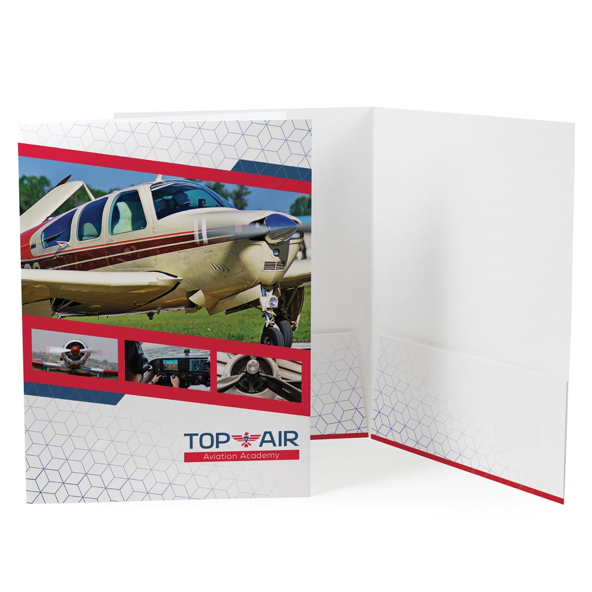 Presentation Folders – White Gloss Stock 18