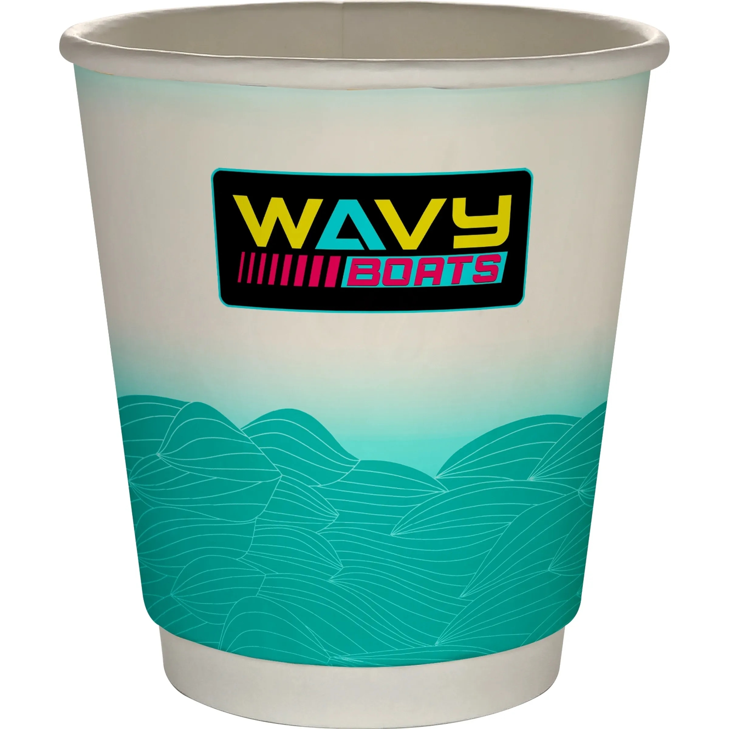 10 oz Full Color Turbulent Waves Insulated Paper Cup 12