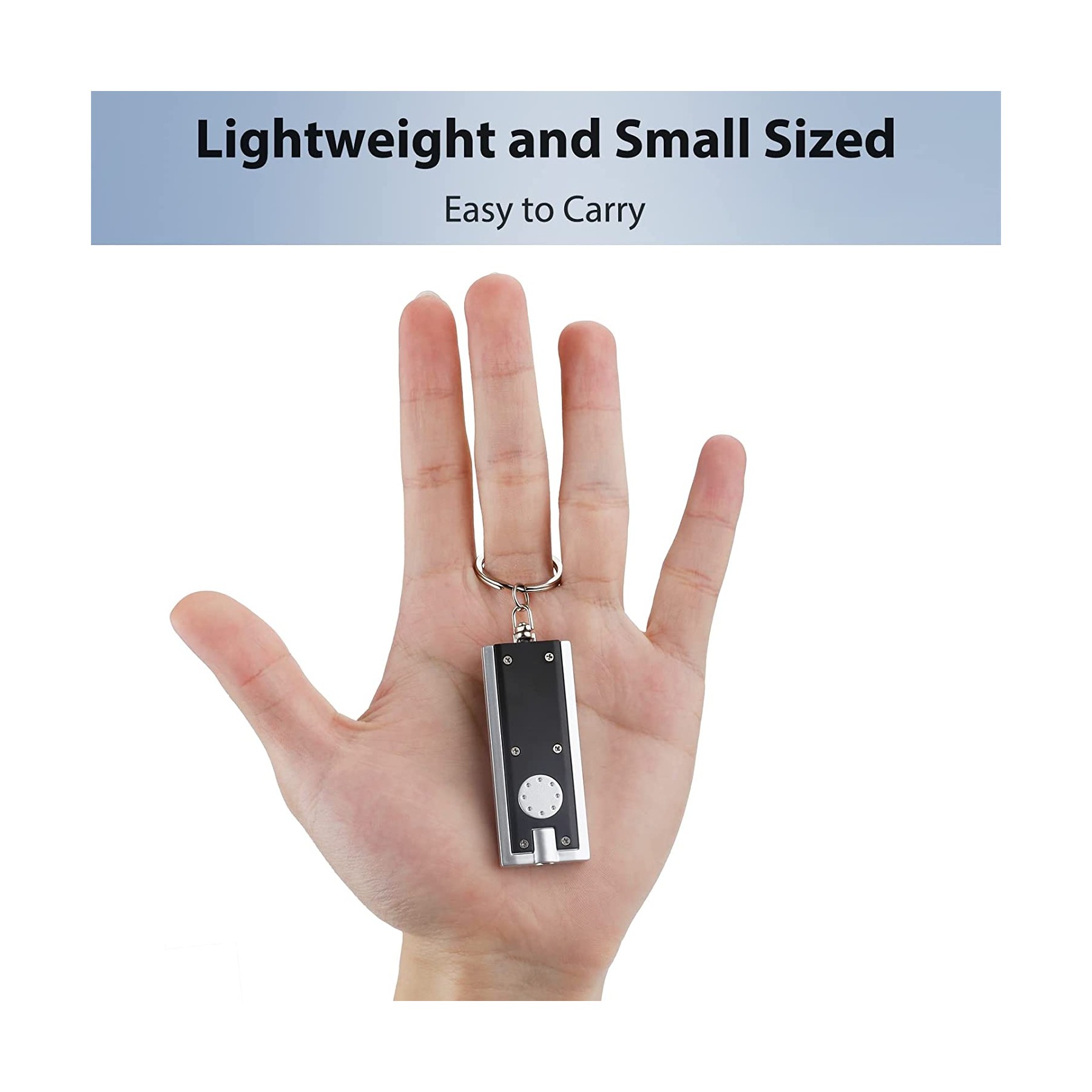 Rectangular Mini Portable LED Lights Keychains Flashlight 3