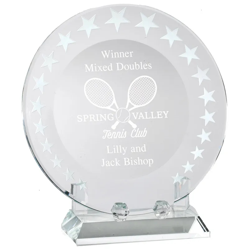 Round Crystal Plate with Stand 3