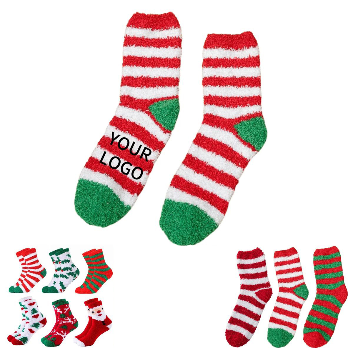 Warm Anti Skid Striped House Socks 2