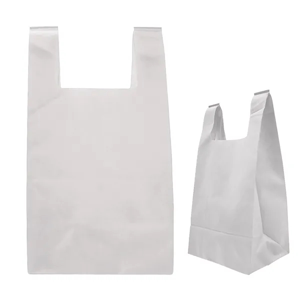 T-Shirt Styled Poly Tote Bags-11x14.25 x7 3