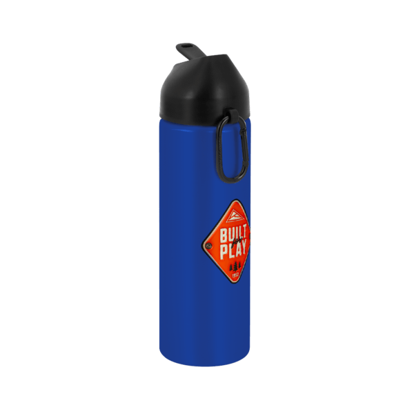 EasyFlow Recycled Aluminum Bottle w Straw Lid, custom water bottle with logo imprint 58